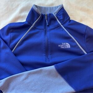 The North Face Women's Royal Blue 1/4 Zip Pullover Outdoor Active Small